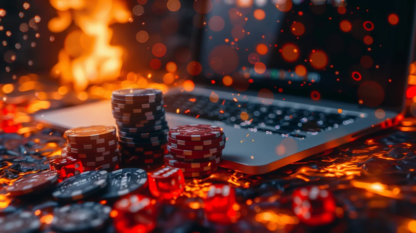 Tampilan meja kartu dan chip untuk kategori kasino 999L